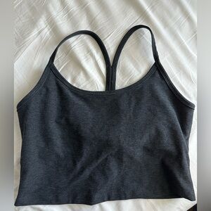 Beyond Yoga Spacedye Black Cropped Truly Tank, Size Medium